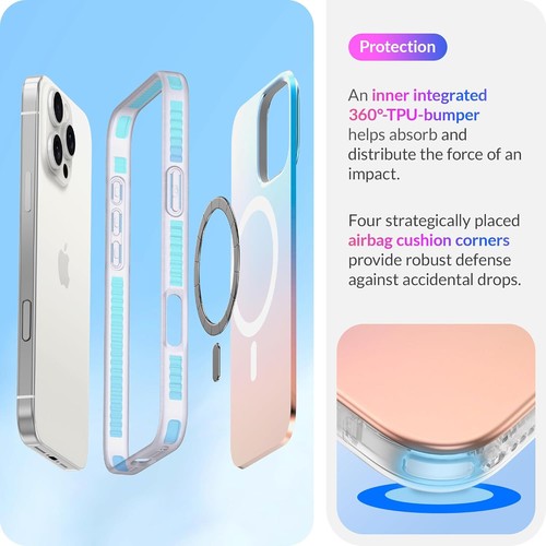 Dosanlues Holographic Iridescent Protective case for iPhone 17 Pro Max 16 15 - Bild 18 von 34
