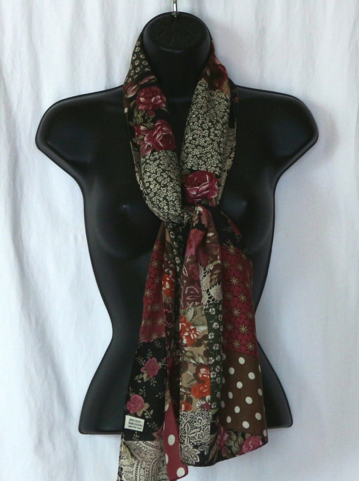 NEW YORK STUDIO Multi-Print Rectangular Silk Scar… - image 3