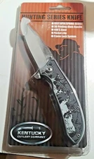 Kentucky Cutlery Hunting Series Knife.  3D Printed Handle with Deer Design.