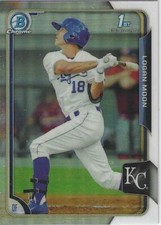 2015 Bowman Chrome Prospects LOGAN MOON KC Royals Refractor # BCP10 #'d 413/499