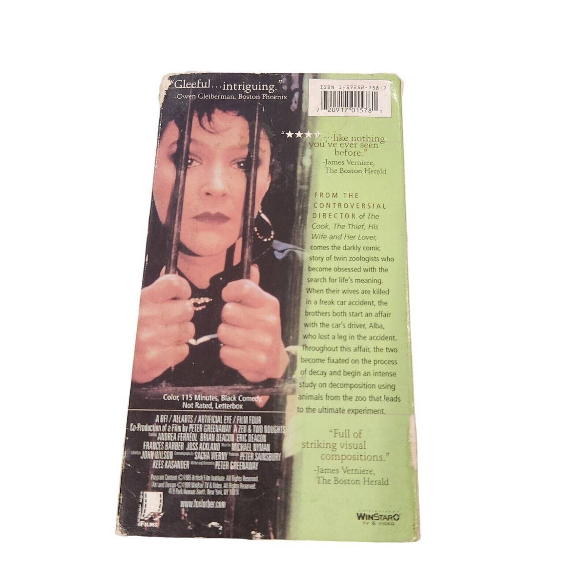 A Zed and Two Noughts (VHS, 1985) Peter Greenaway Film Brian