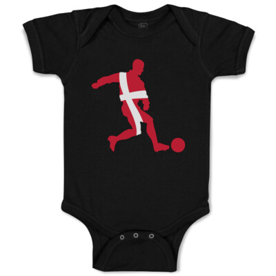 Baby Bodysuit Baby Bodysuit Soccer Player Denmark Sports Soccer Cotton Euro Cup