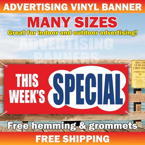 THIS WEEK’S SPECIAL Advertising Banner Vinyl Mesh Sign big sale save discount
