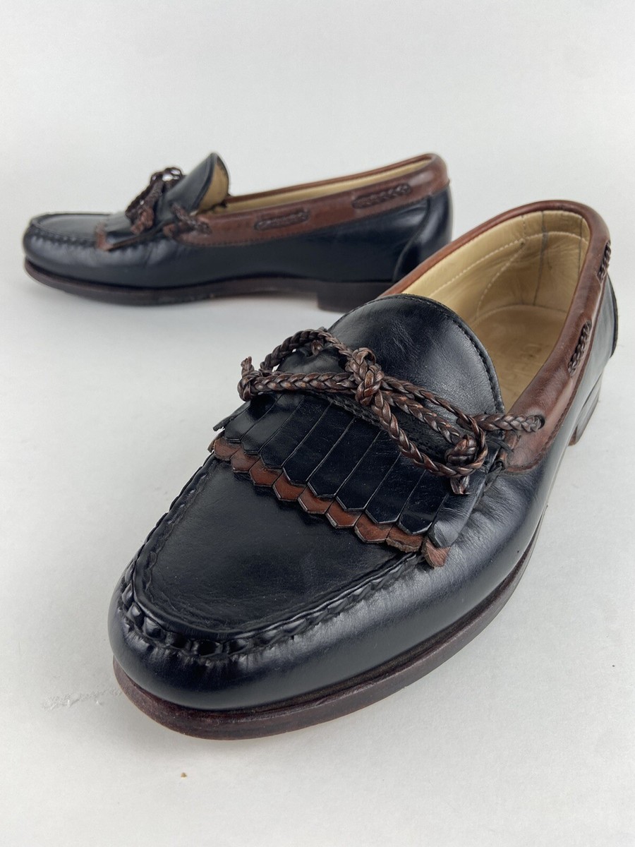 Men\'s FootJoy USA Slip On Loafers Dress Shoes Size 9 C Brown Leather Kiltie Bow FootJoy | Shoes | Mens Footjoy Usa Slip On Loafers Dress  main image 3