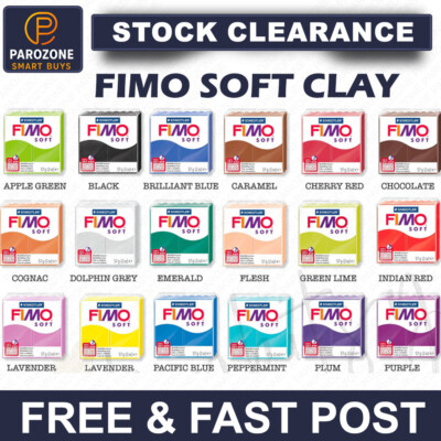 FIMO SOFT POLYMER MODELLIEROFEN BACKMASSE 57g WÄHLEN SIE AUS ÜBER 20 FARBEN