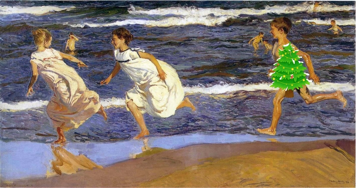 Joaquin Sorolla 油彩画 Joaquin Sorolla/ Valencia Beach, 1901. Oil on canvas