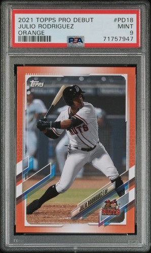 Julio Rodriguez 2021 Topps Pro Debut Orange PSA 9 #PD18 05/25 - 第 1/2 張圖片
