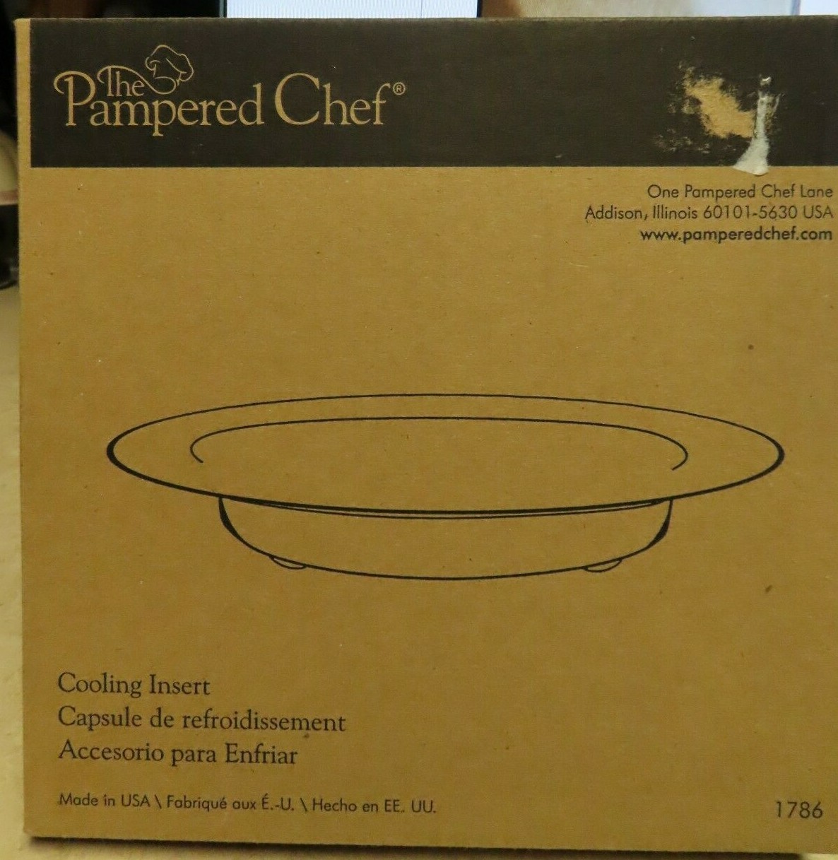 Pampered Chef Salad Spinner Cooling Insert #1786 New in Box-image