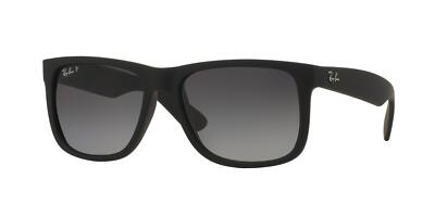 Ray-Ban Justin Matte Black Polarized Grey Gradient 54mm Sunglasses