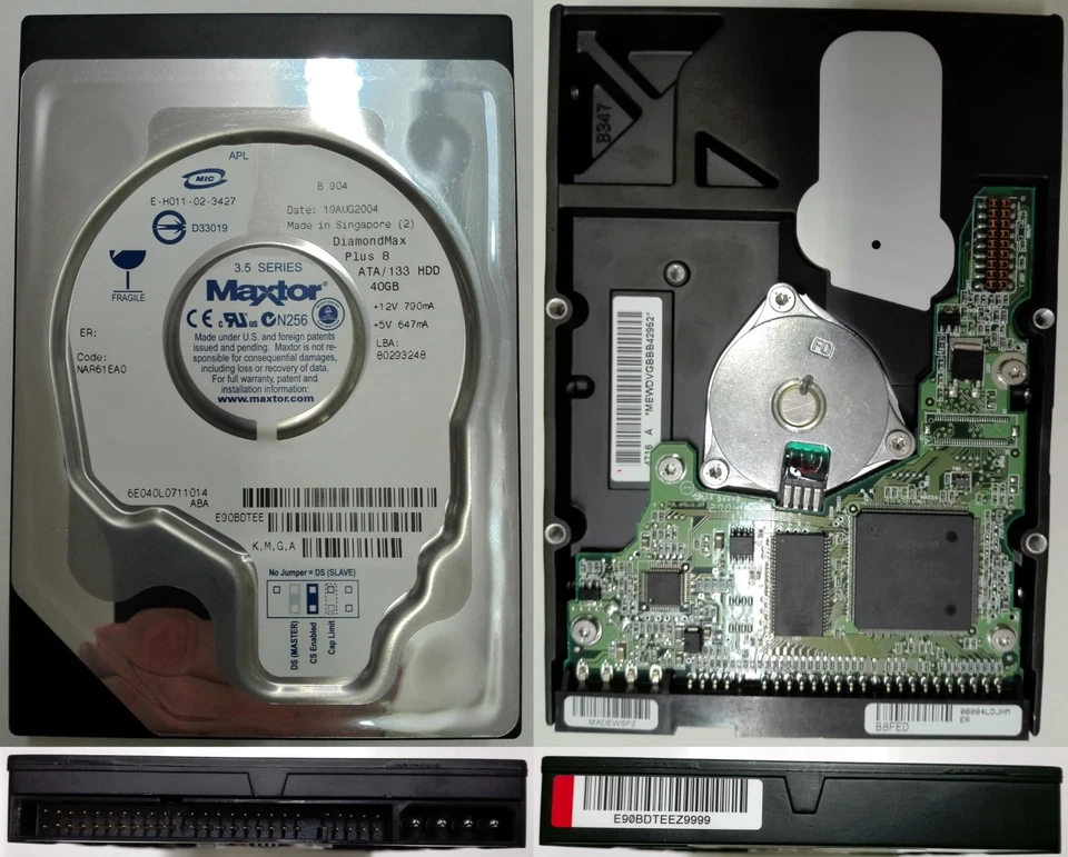 Maxtor ATA-133 DiamondMax Plus 8 40GB HDD 3,5 40 GB ATA 133 7200 rpm (4th) altro - Imagen 1 de 1