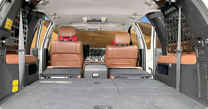 Par de escombros laterales de maletero trasero panel molle almacenamiento para Toyota Sequoia 2008-2022 Foto 4 de 4