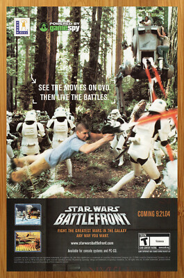 2004 Star Wars Battlefront PS2 Xbox Print Ad/Poster Authentic Official Promo Art