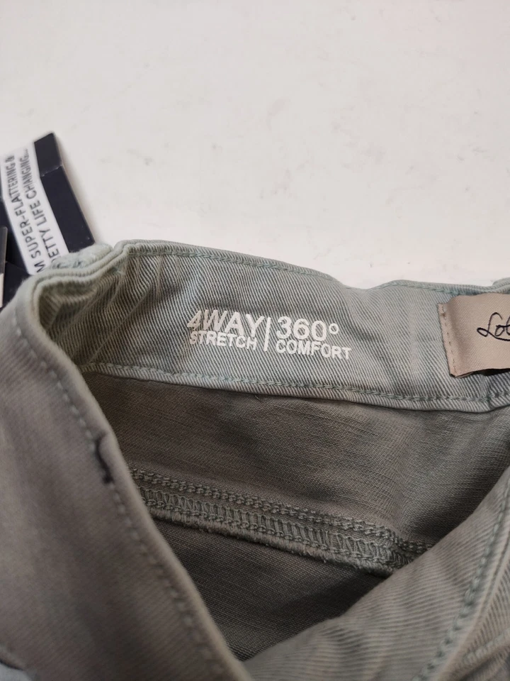 Pantalones Cortos Lola Jeans Dobladillo Crudo Para Mujer Talla 16/34 Verde Kimes Corte Rancho Salvia Como Nuevos Foto 4 de 4