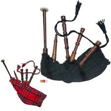 Kids Mini Bagpipe Rosewood, Fully Playable with 2x Practice Reeds
