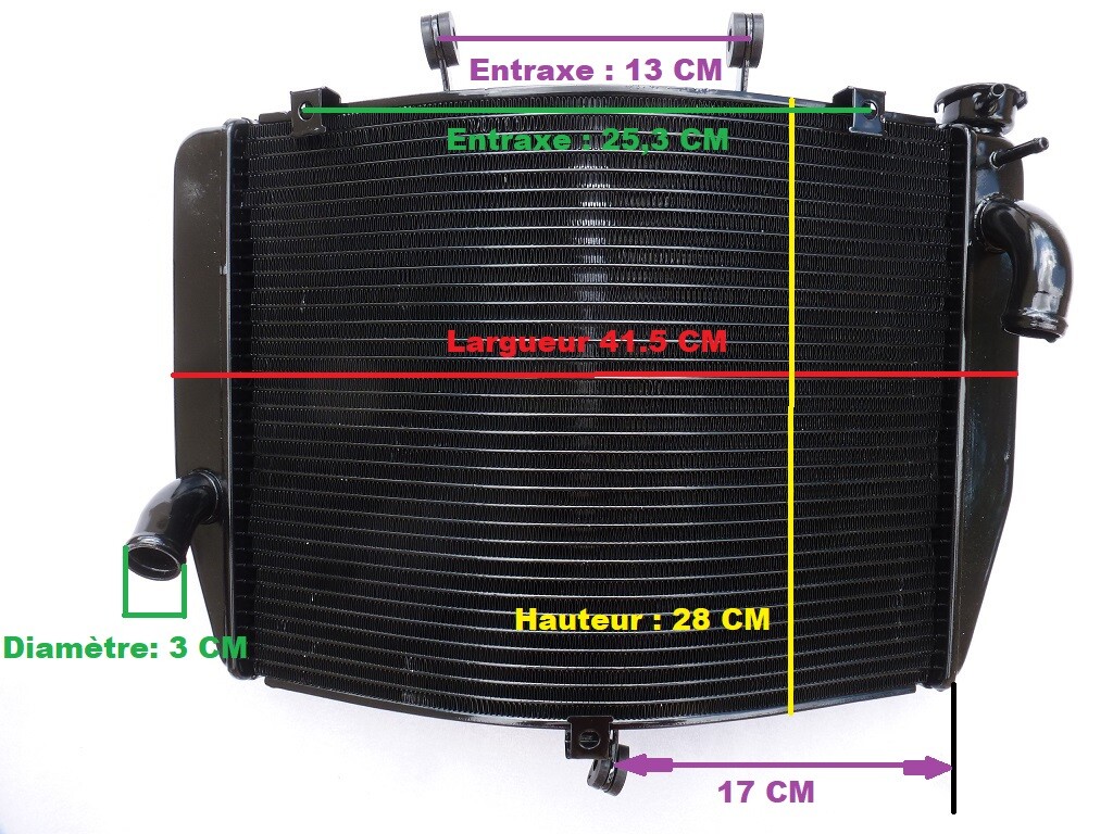 Radiateur eau ZX6R neuf rechange moto Kawasaki ZX636 R millénaire 2007 2008