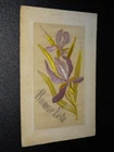 ANTIQUE EMBROIDERED POSTCARD - HAPPY PARTY
