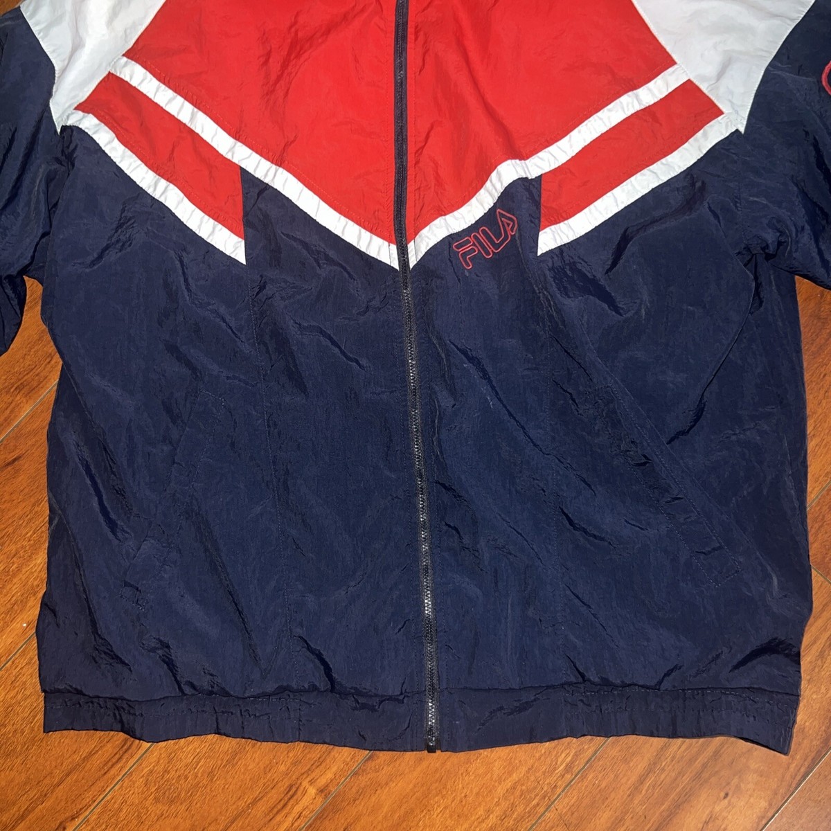 Vintage 90s Fila Windbreaker Jacket Men's Size 42 Colorblock