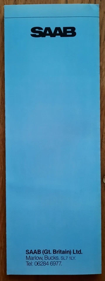 1984 SAAB 99 & 900 colours car sales brochure from UK - Image 3 of 3