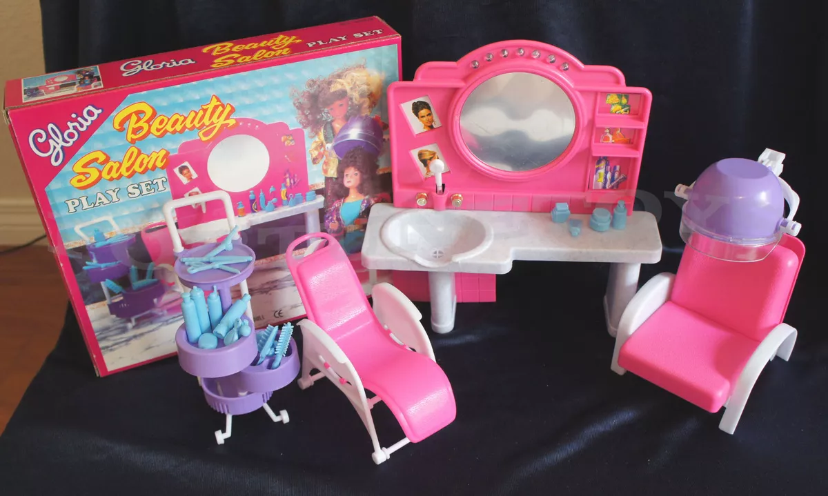 Children Play Set Furniture for Barbie, Cabeleireiro Acessórios