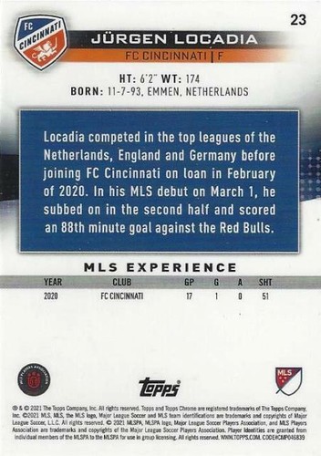 2021 Topps Chrome Major League Soccer base common cards (21 - 30) - MLS - Picture 18 of 32