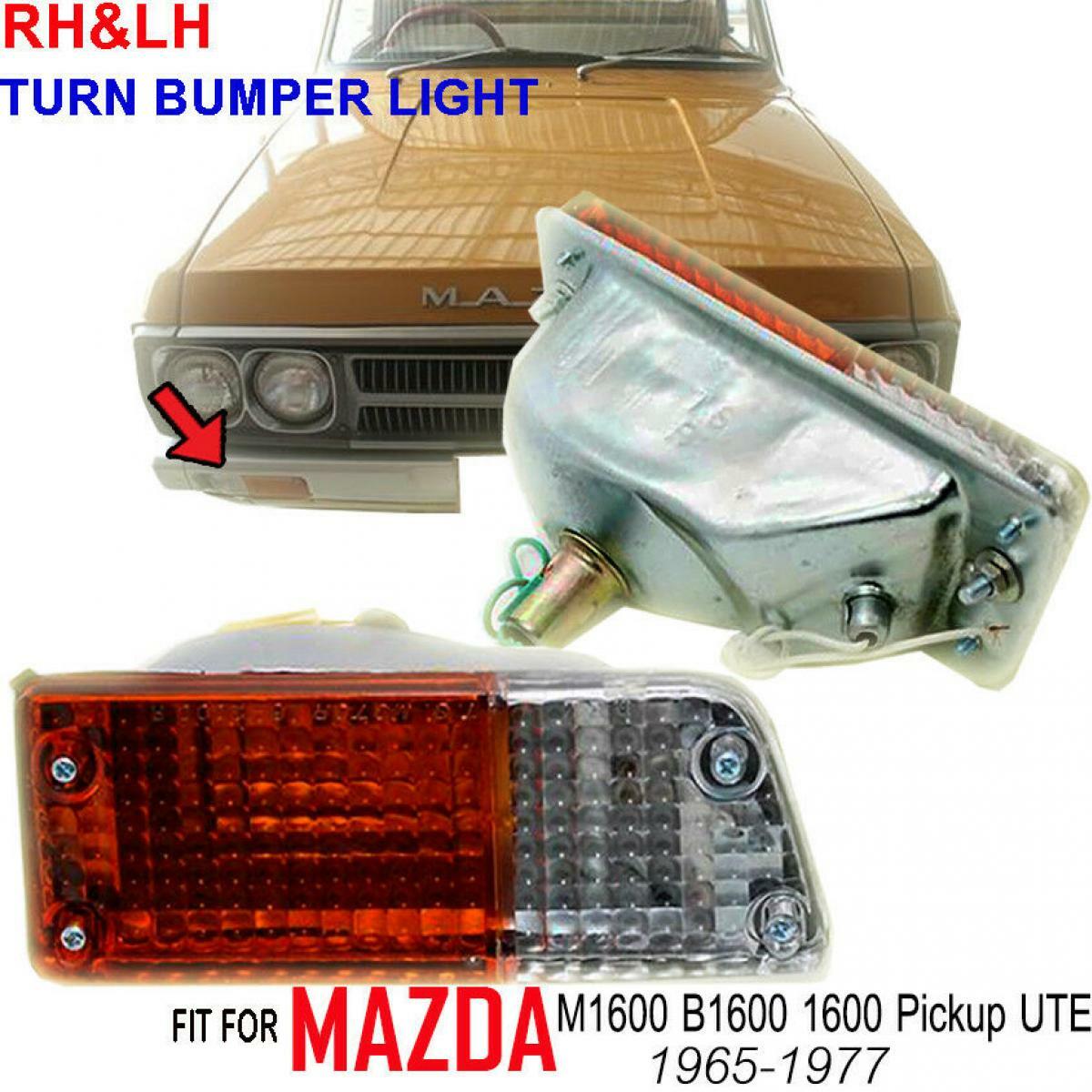 Mazda M1600 B1600 Pickup UTE Pair RH LH Front Turn Bumper Light