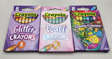 Crayola Glitter Pearl Cosmic Crayons Lot 8ct
