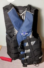 Adult Medium HO SPORTS Water Ski Vest Life Jacket 90lbs+ Blue USCG Approved