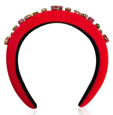 ZAXIE BY STEFANIE TAYLOR  Padded Jewel Headband in RED | MSRP $48 | NEW ZAXIE by Stefanie Taylor main image 4