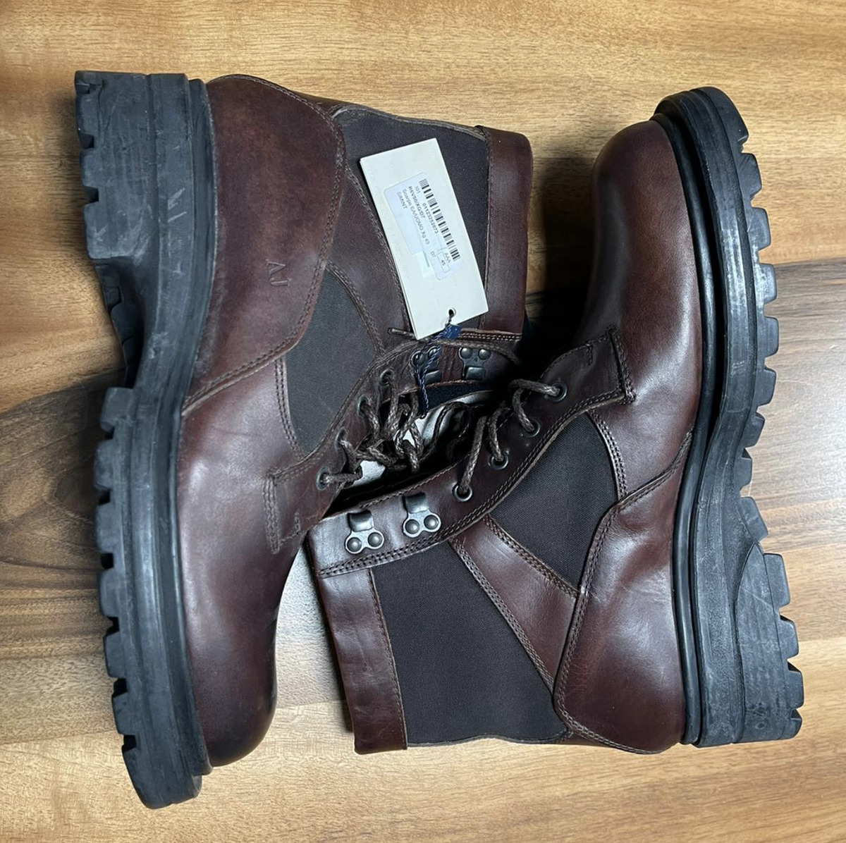 Armani Jeans Vintage Effect Mountain Trekking Winter Boots Shoes New 41