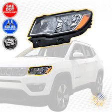 [Halogen] For 2017-2021 Jeep Compass OE Style Driver Side Headlight with BULB LH