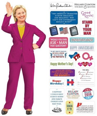 Greeting Card Stickers UPG Quotable Notables NEW Hillary Clinton
