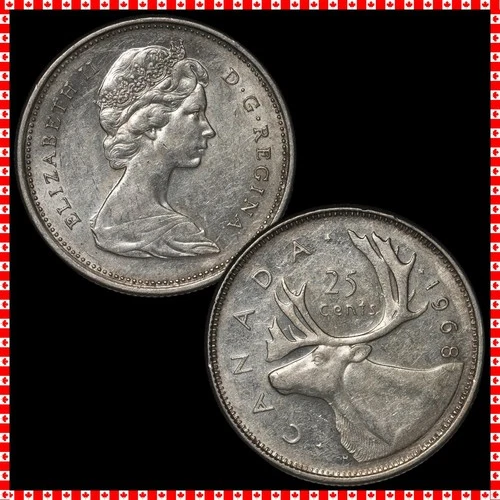1968 Canada 25 Cents — photo from the most recent tracked eBay sale