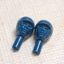 Vintage Strombecker Russkit Eldon 1/32 Slot Car Body Driver Head Set 2 Blue New