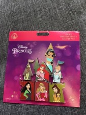 2022 Disney Pin Princess Castle Puzzle 7 Pin Set Belle Ariel Mulan Tiana Aurora