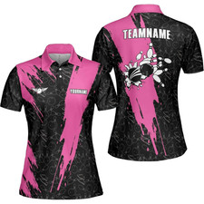 Custom Bowling Team Women's Polo Shirt S-5XL, Ladies Bowling Polo Shirt