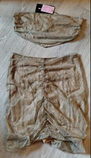 petite gold glitter co ord size 10 brand new with tags