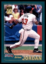 Brian Jordan 2001 Topps Opening Day #7 Braves MLB READ FREE SHIP AutographDen