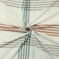 Off-White-Teal Multi Cotton Famous Maker Plaid Gauze Woven Fabric