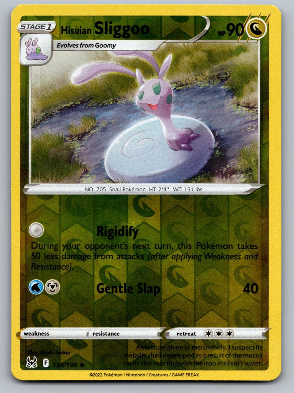 Hisuian Sliggoo 133/196 REVERSE HOLO Uncommon Lost Origin Pokemon Near Mint