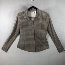 VTG Gap Woman  s Small Button Up Top Y2K Nylon 90s Does 70s Pattern Made In USA