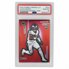 2020 Panini Chronicles Jalen Hurts Dynagon Rookies-Red #D19 PSA GEM MT 10