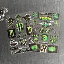 2 Whole Sheets MONSTER ENERGY Motorcycle Cars Waterproof Bike Stickers DIY 011
