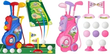 Toy Toddler Golf Set for Boys Girls 2 3 4 5 Years Old, Upgraded Kids Golf Cart w