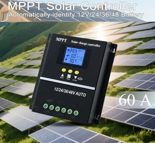 60A MPPT 4000W Solar PV Regler 12V 24V 36V 48V Solar Laderegler Controller LCD