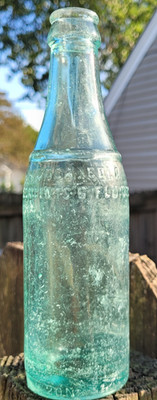Vintage Coca Cola Coke Bottle Blue Shoulder Script Straight Side Washington D.C.