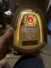 Natural Light Beer Cash Register Sign & Clock Anheuser Busch Vintage 1988