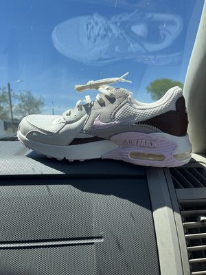 Nike Air Max 90 Colorblock White Pink Brown Lace Up Low Top Running Sneakers
