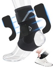 Ankle Brace Men Women 2 Stabilizing Pads Adjustable Support Breathable Sports