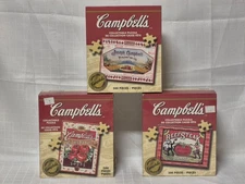 Lot of 4 Campbell’s Soup Collectors 500 piece Puzzles Sealed