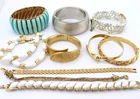 Vintage Crown TRIFARI Chain Bangle Bracelet Jewelry Lot Gold Silver Tone Moderni